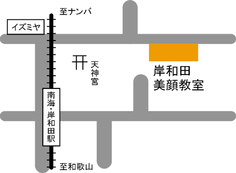 クロロフイル岸和田美顔教室の地図