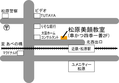 クロロフイル松原美顔教室の地図