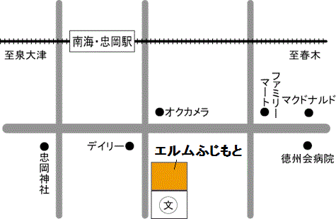 クロロフイル美顔教室エルムふじもとの地図