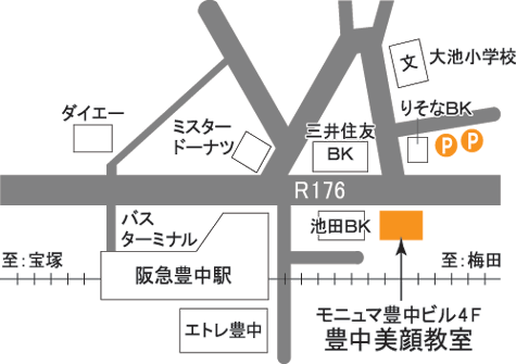 クロロフイル豊中教室の地図